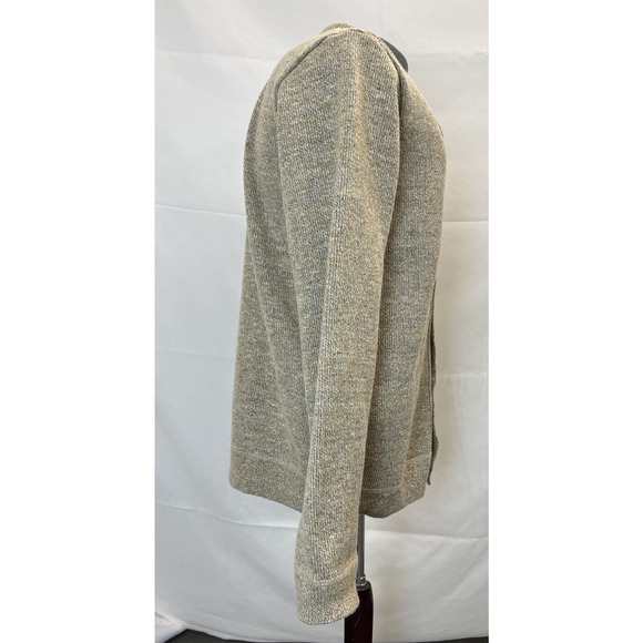 Buffalo David Bitton Mens lg Fleece Lined Button-Up Knit Tan Sweater Cardigan FS - Picture 2 of 12